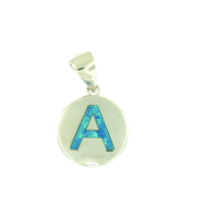 Alphabet Blue Opal Silver Charms