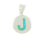 Alphabet Blue Opal Silver Charms