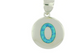 Alphabet Blue Opal Silver Charms