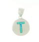 Alphabet Blue Opal Silver Charms