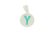 Alphabet Blue Opal Silver Charms