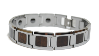 Koa Wood Tungsten Bracelet - Premium Bracelets from EMV Trading - Just $120! Shop now at Three Blessed Gems