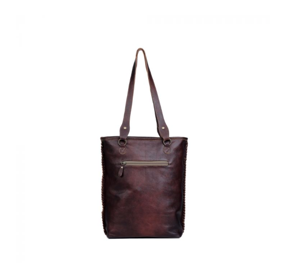 Embossed Ferric Leather & Hair on Bag - Premium Bag from Myra - Just $132! Shop now at Three Blessed Gems