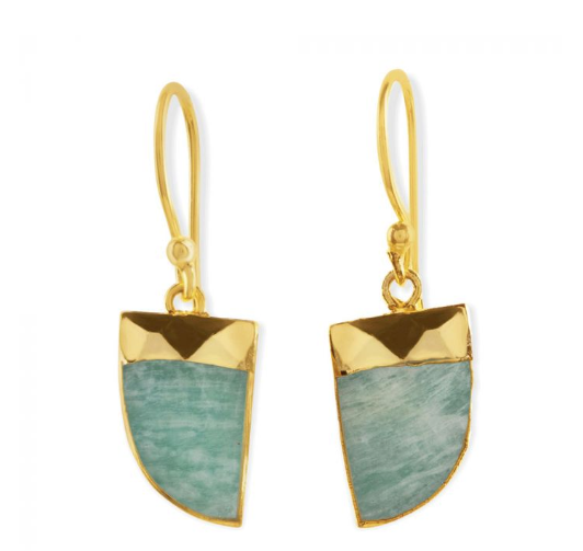 Amazonite Ray Earring - Premium Earrings from Myra - Just $32! Shop now at Three Blessed Gems
