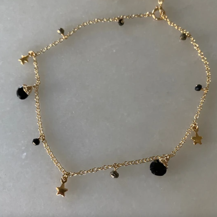 Saucy Black Charming Anklet - Premium Anklet from Sonya Renee - Just $52! Shop now at Three Blessed Gems