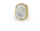 14k Over Sterling Silver Wide Druzy Ring