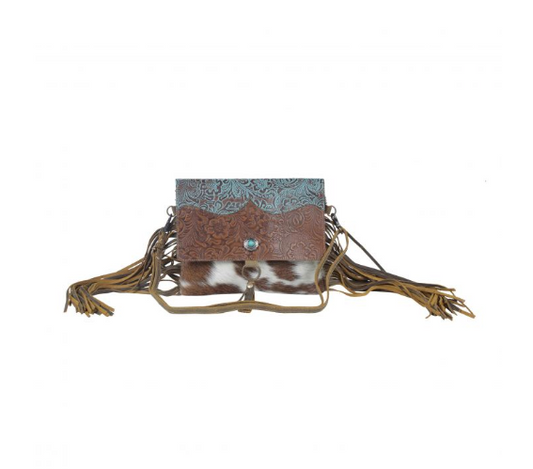 Cerulean Vines Leather & Hairon - Premium Bag from Myra - Just $87! Shop now at Three Blessed Gems