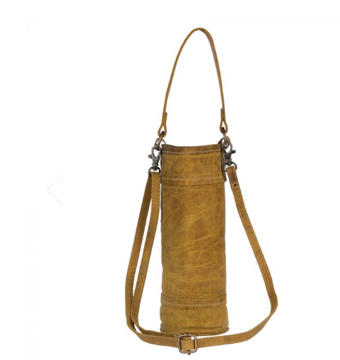 Canvas & Leather Wine Bag - Premium Bag from Myra - Just $30! Shop now at Three Blessed Gems