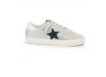 Black Sparkle Star Low Top Shoe
