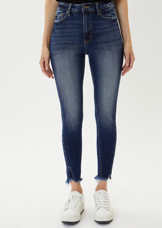 High Rise Ankle Skinny Jeans - Premium Jeans from KANCAN - Just $59! Shop now at Three Blessed Gems