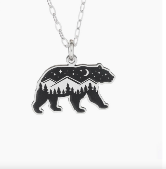 Off The Beaten Path Bear Necklace - Premium Jewelry from Bearded Jeweler - Just $63! Shop now at Three Blessed Gems