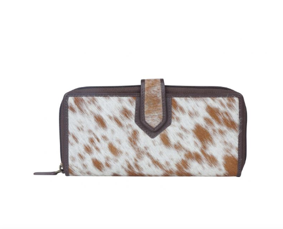 Cowhide Snap and Zip Wallet - Premium Wallet from Myra - Just $47! Shop now at Three Blessed Gems