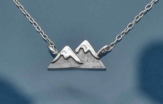 Mini Mountain Silver Necklace - Premium Necklaces from Nina Designs - Just $39! Shop now at Three Blessed Gems