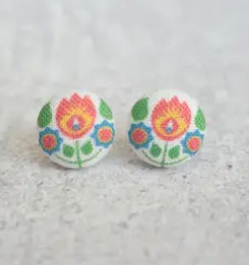 Button Design Earrings - Premium Earrings from Rachael o's - Just $20! Shop now at Three Blessed Gems