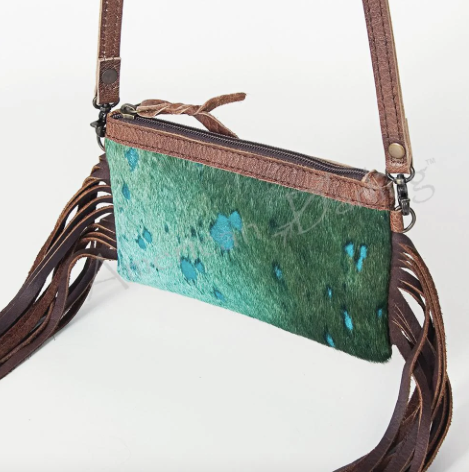 Leather & Cowhide Crossbody Bag - Premium crossbody from American Darling - Just $65! Shop now at Three Blessed Gems