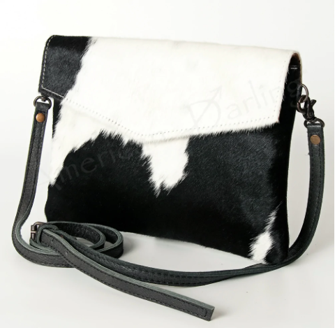 Cowhide And Leather Bag - Premium Bag from American Darling - Just $125! Shop now at Three Blessed Gems