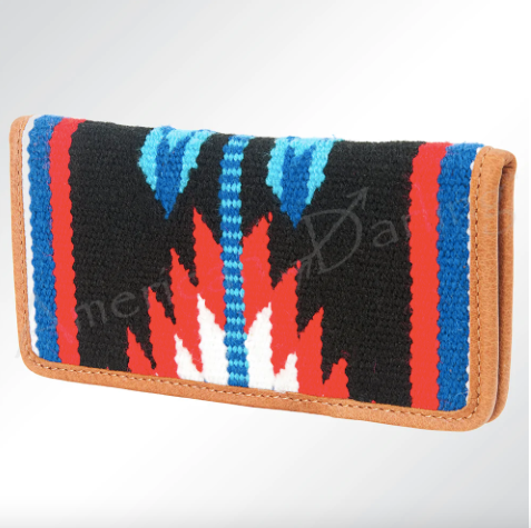 Woven Rug Leather Wallet - Premium Purses from American Darling - Just $115! Shop now at Three Blessed Gems