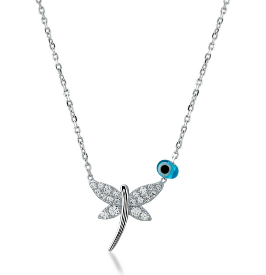 Dragonfly CZ 24K Gold Necklace - Premium Necklace from Kebella - Just $56! Shop now at Three Blessed Gems