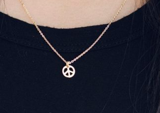 Peace Sign Necklace - Premium Necklace from The Shine Project - Just $37! Shop now at Three Blessed Gems