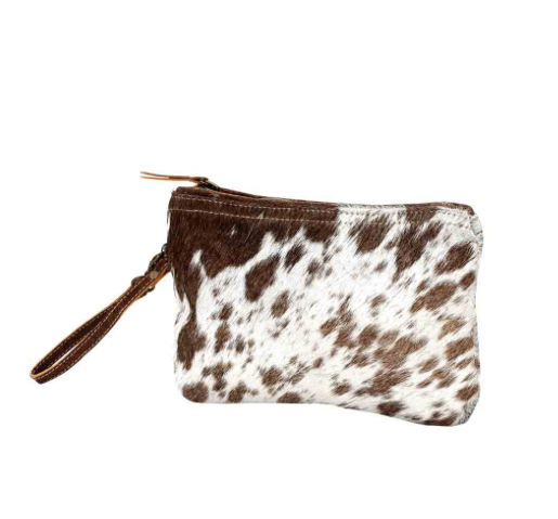 White and Brown Hairon Small Bag