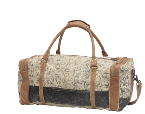 Floral Print Hair-On Traveller Bag - Premium Bag from Myra - Just $144! Shop now at Three Blessed Gems