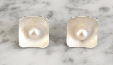 Pearl Silver Earring - Premium Earrings from Indigo Bee - Just $45! Shop now at Three Blessed Gems