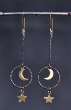 Mixed TrIangle Moon Star Earring - Premium earring from KBD - Just $39! Shop now at Three Blessed Gems