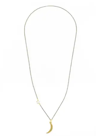 Moon Star Long Necklace - Premium Necklace from Santore' - Just $57! Shop now at Three Blessed Gems