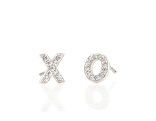 X O Pave Stud Earring - Premium Earrings from Kris Nations - Just $45! Shop now at Three Blessed Gems