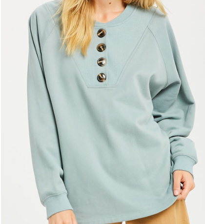 Aqua Sweatshirt - Premium Shirt from WISHLIST - Just $49! Shop now at Three Blessed Gems