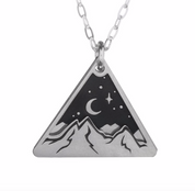 Layered Mountains Silver Necklace - Premium Necklace from Bearded Jeweler - Just $95! Shop now at Three Blessed Gems