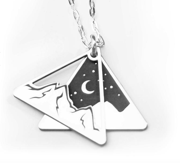 Layered Mountains Silver Necklace - Premium Necklace from Bearded Jeweler - Just $95! Shop now at Three Blessed Gems