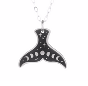 Moon Phase Tail Silver Necklace - Premium Necklace from Bearded Jeweler - Just $52! Shop now at Three Blessed Gems