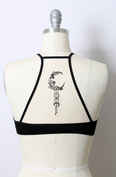 Crescent Moon Dream Catcher Tattoo Bralette - Premium Bralette from LETO - Just $19! Shop now at Three Blessed Gems