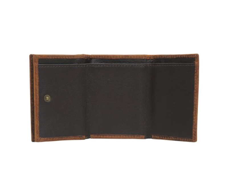 Trifold Leather Wallet - Premium Wallet from Myra - Just $45! Shop now at Three Blessed Gems