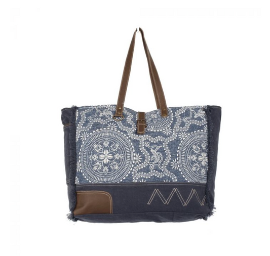 Sylvan Blue Weekender Bag - Premium Tote from Myra - Just $85! Shop now at Three Blessed Gems