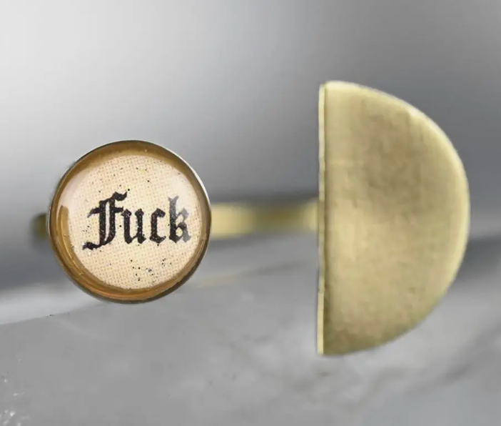 Brass Ring W/Sayings - Premium Ring from KBD - Just $39! Shop now at Three Blessed Gems