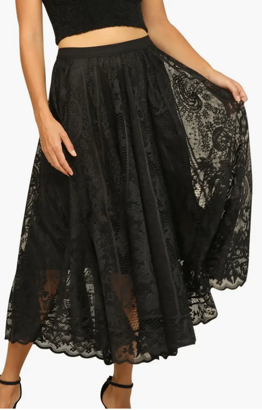 Floral Lace Long Skirt