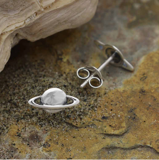 Sterling Silver Saturn Earring - Premium Earrings from Nina Designs - Just $28! Shop now at Three Blessed Gems