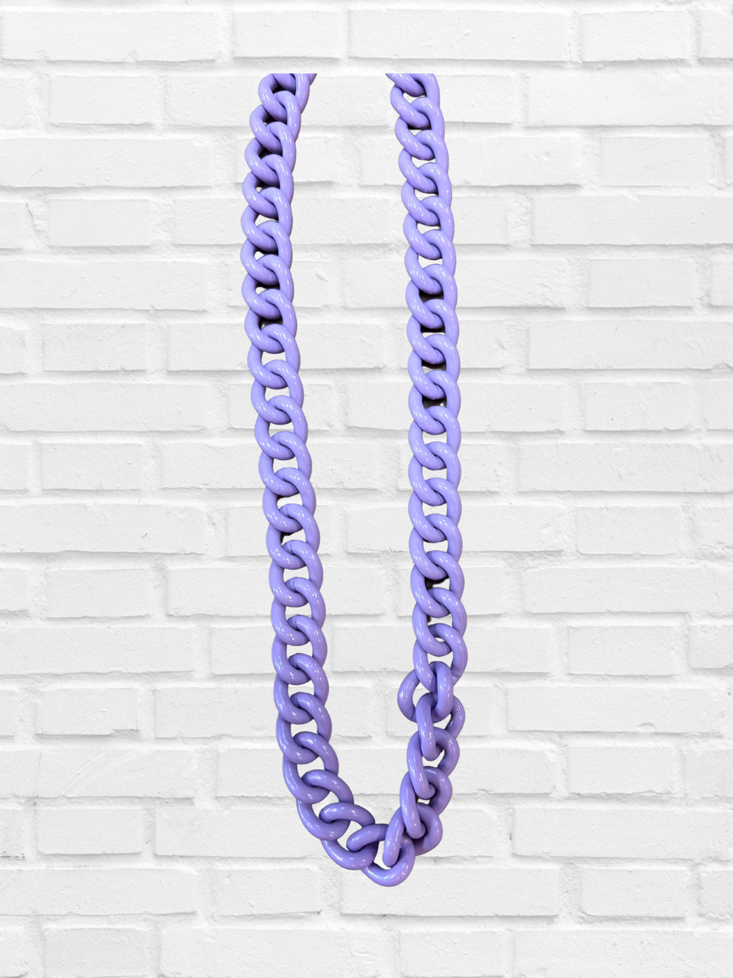 Enamel Large Curb Chain Necklace - Premium Necklaces from OMG BLINGS - Just $35! Shop now at Three Blessed Gems