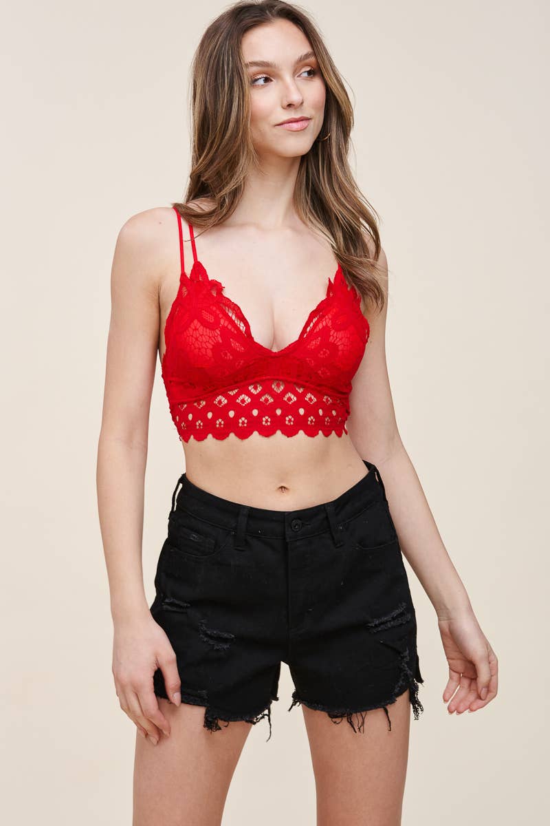Red Double Strap Bralette