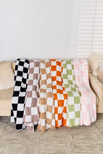 Cuddley Checkered Decorative Throw Blanket - Premium Blanket from Trendsi - Just $62.55! Shop now at Three Blessed Gems