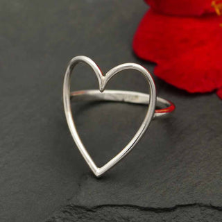 Large Wire Heart Ring - Premium Ring from Nina Designs - Just $25! Shop now at Three Blessed Gems