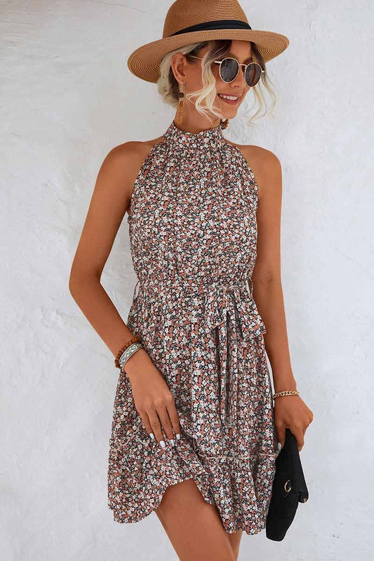 Floral Halted Dress - Premium Dresses from Lily Clothing - Just $23.10! Shop now at Three Blessed Gems
