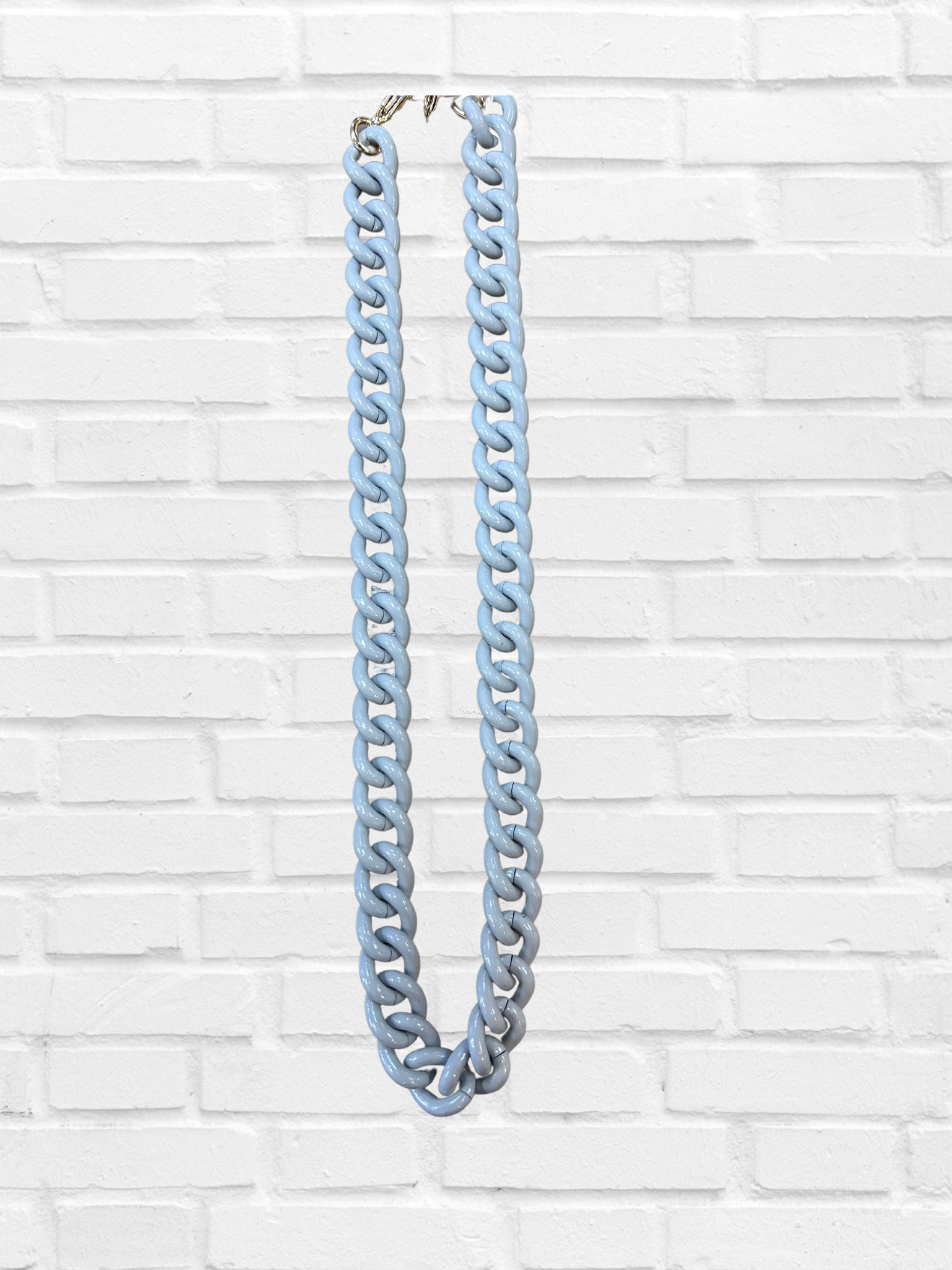 Enamel Large Curb Chain Necklace - Premium Necklaces from OMG BLINGS - Just $35! Shop now at Three Blessed Gems
