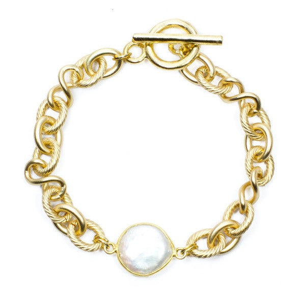 Pearl Pixie Gold Bracelet - Premium Bracelet from The Shine Project - Just $30! Shop now at Three Blessed Gems
