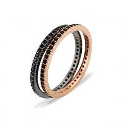 Eternity Black Spinel 24K Black Gold Ring - Premium Rings from Kebella - Just $60! Shop now at Three Blessed Gems